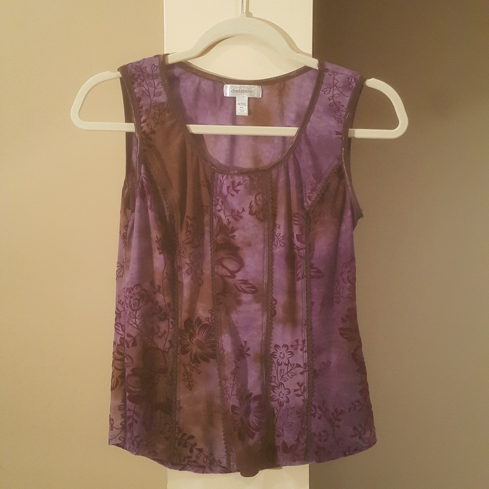 Burnout Sleeveless Scope Neck Top